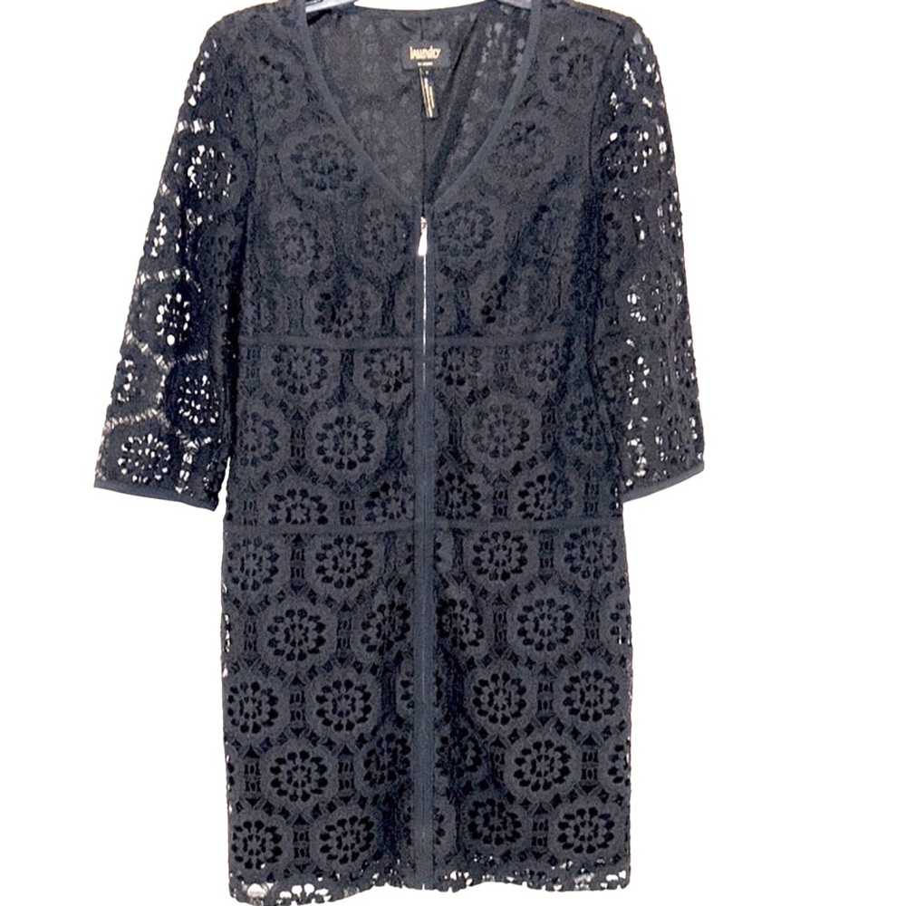 Laundry by Shelli Segal LA Whimsigoth Lace Black Dress Size 6